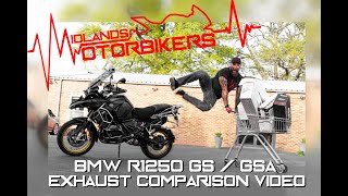 Exhaust Comparison Video - R1250 & R1200 GS / GSA