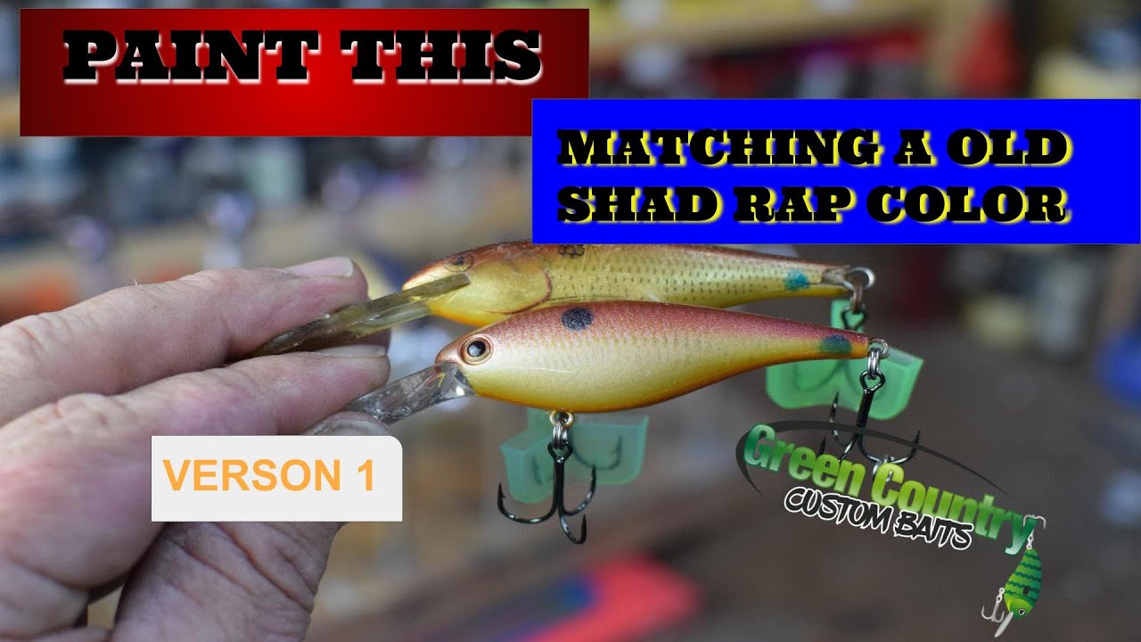 LURE PAINTING—MATCHING AN OLD SHAD RAP COLOR--1st attempt 