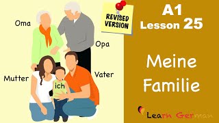 A1 - Lesson 25 | the family in German | die Familie | Meine Familie | Learn German