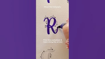 How to Write Letter R - Easy Tutorial for Beginners  #nhuandaocalligraphy #brushlettering #shorts