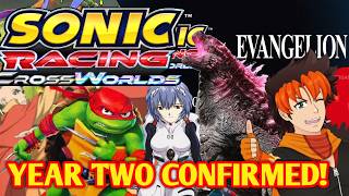 Sonic News: YEAR TWO IS REAL! Sonic Racing Crossworlds Reveals Godzilla and Evangelion!