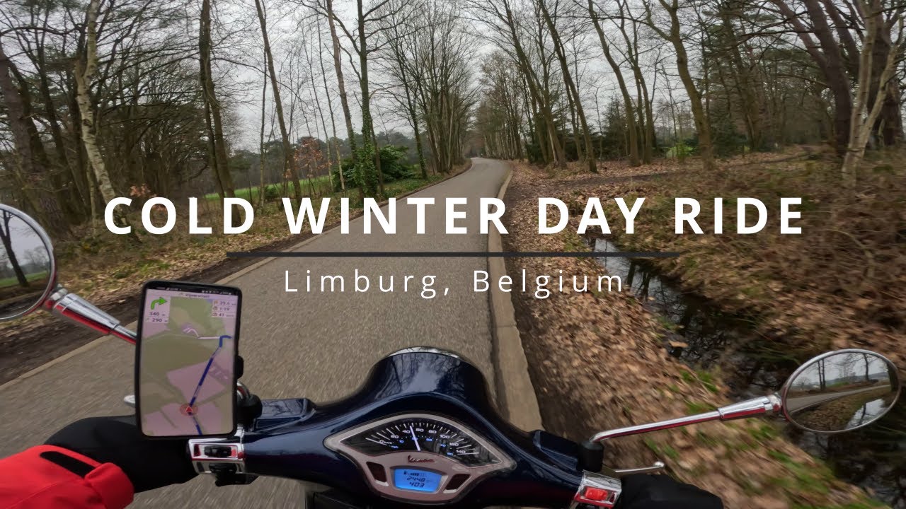 Cold Winter Day Ride on the Vespa - YouTube