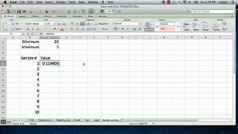 How to Input Random Samples in Excel : Advanced Microsoft Excel