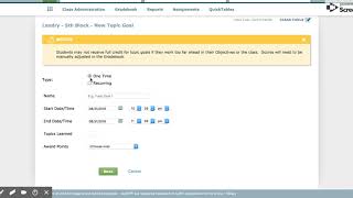 Setting a Topic Goal in ALEKS