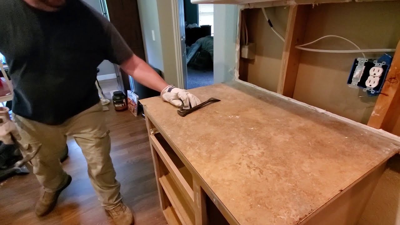 removing high bar from kitchen counter