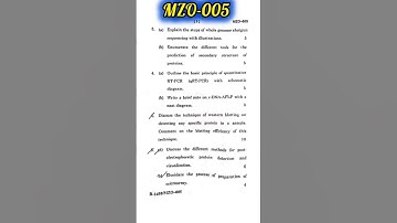 👉MZO-005/ MSC Zoology previous year question paper/ IGNOU #ignou #msczoology #pyq #msc #exam #viral