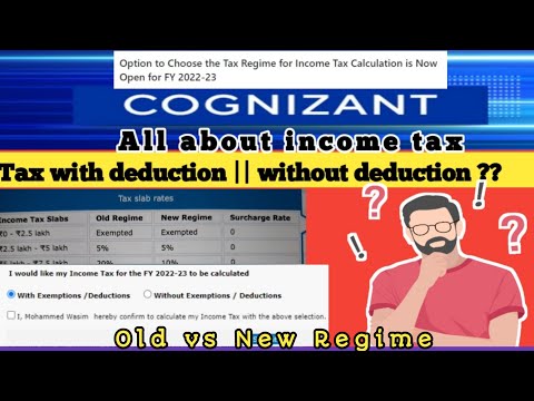 What to choose with or without deduction at Cognizant? || Old vs New Tax regime