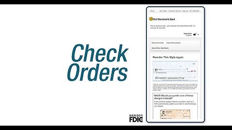 Check Orders | Order Checks Through Your FMB Mobile App | First Merchants Bank