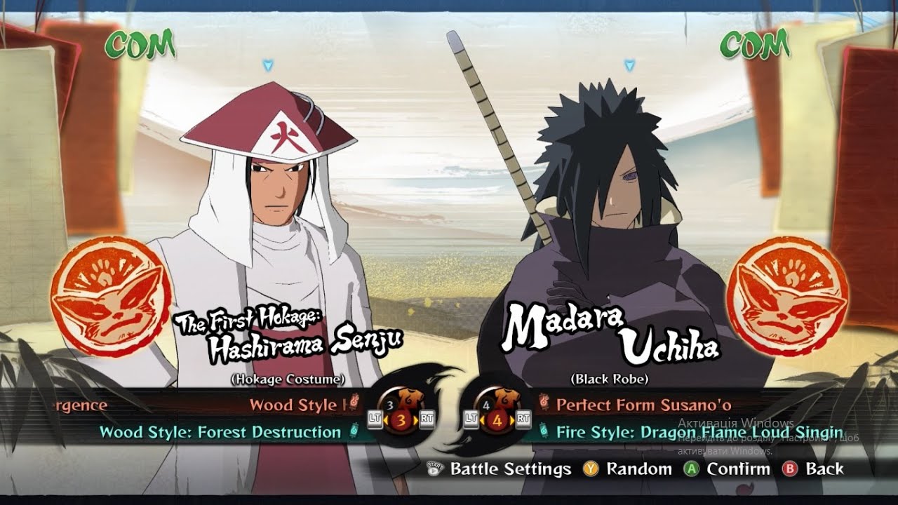 Hashirama Senju (The First Hokage) vs Madara Uchiha— Naruto Shippuden Ultimate Ninja STORM 4