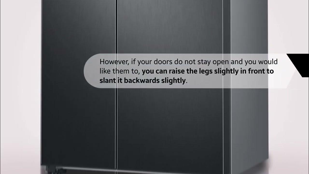 How to level the Samsung refrigerator? YouTube
