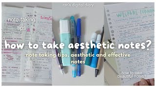 how to take *aesthetic and effective* notes? — note taking tips [ freshman college student ]