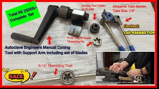 Autoclave Coning & Threading Tool Set for Sale 🔧 | Complete Set with Tube Bender | ₹25000 Only
