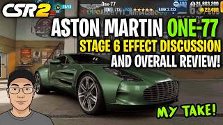 CSR 2 | CSR Racing 2, Aston Martin One-77 Stage 6 effects and my take.
