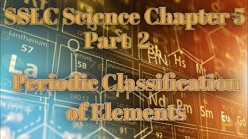SSLC science chapter 5 Periodic classification of elements part 2