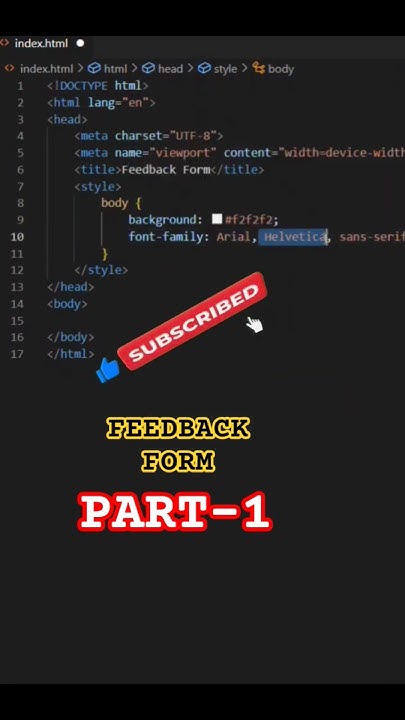 Feedback Form || HTML & CSS || #coding #website #frontend #shorts # ...