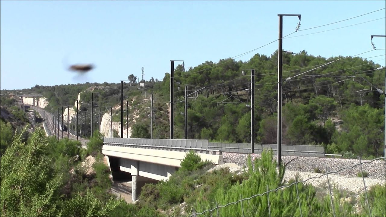 high speed train in french (TGV) on the LGV Med