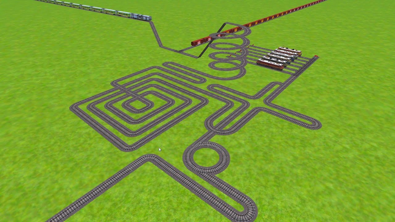 AI TRAINS RUNNING AT SQUARE SPRINGS CIRCLES RISKY RAILROAD TRACKS ZIG ZAG TRACKS |Train Simulator 