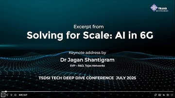 Keynote address: Solving for Scale: AI in 6G