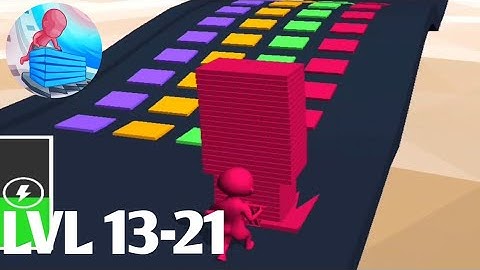 Stack Colors | Level 13-21 Gameplay Walkthrough Part 2 (Android, iOS)