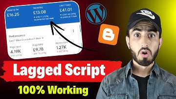 Lagged 100% Working Updated Scipt 2024 | Dashbaord Ads Setup On Blogger & Wordpress | Mr Sham