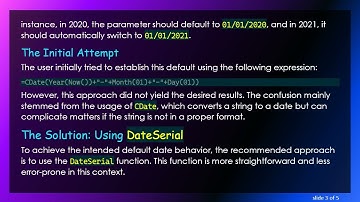 How to Set a Default Date Parameter to the Current Year in SSRS Reports
