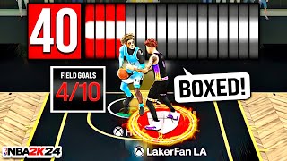 HOW MY 40 INTERIOR D CENTER LOCKS UP COMP PRO AM PLAYERS IN NBA 2K24!