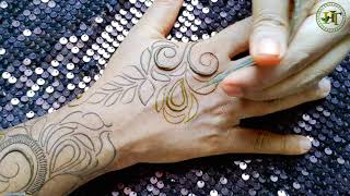 Gulf Henna Designs In Bold Style Bold Gulf Henna Gulf Rose Mehndi By Tabum