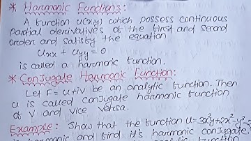 Finding  "analytic function","Harmoni Conjugate"and verifying Harmonic Of a given Function 🔥🔥
