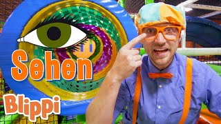 Blippi lernt die 5 Sinne | Blippi | Kinderlieder und Cartoons  | Moonbug Kids Deutsch