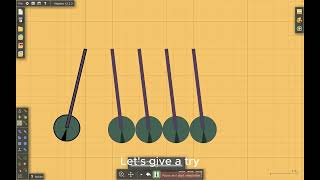 Simulate Newton's Cradle in Algodoo