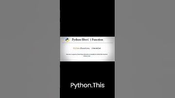 Python filter() function tutorial 🔥 #coding #python #programming #pythonlibraries #shorts #functions
