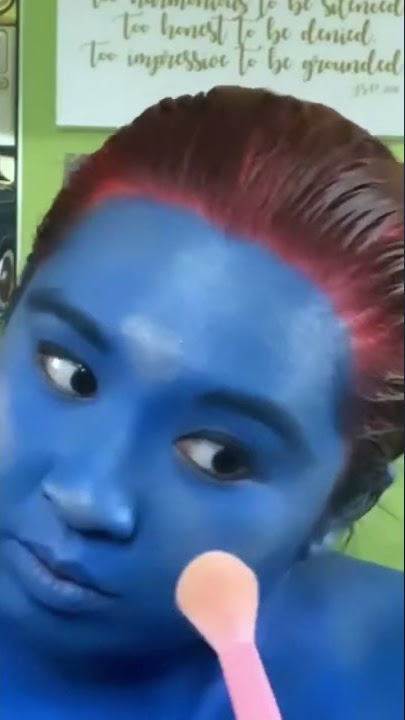 Awesome X-Men Mystique Halloween Costume 🔥 #shorts #halloween #xmen #cosplay #mystique #makeup #diy