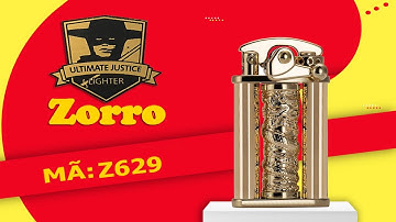 Bật lửa cối xăng hình rồng độc lạ | Bật lửa Zorro Z629 đánh lửa từ động | Ambe