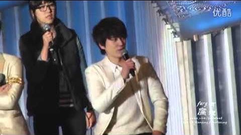 [Fancam] 130119 SJM Fanmeeting in Nanjing - Kyuhyun "Why did you choose to sing Those years?"