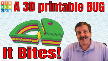 Make a Custom Print in Place Tinkercad TinkerBUG! Warning!! It Bites!