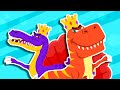 King of the Dinosaurs | Tyrannosaurus T-Rex VS. Spinosaurus | Sing Along Nursery Rhymes Kids Songs