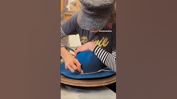 Hat blocking, a fundamental technique in the art of millinery. #hats #hatshop #hatworkshop