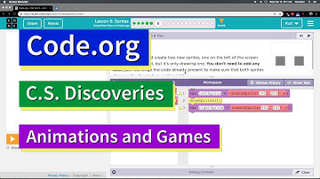 Sprites Lesson 6.6 Code.org Tutorial with Answers - Unit 3 Animation and Games CS Discoveries