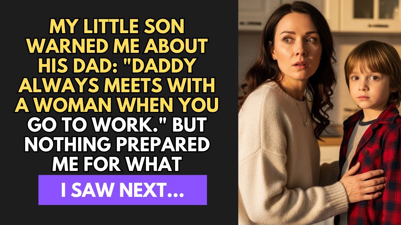 Мой маленький сын предупредил меня о своем отце: «Папа всегда встречается с женщиной, когда ты ид...