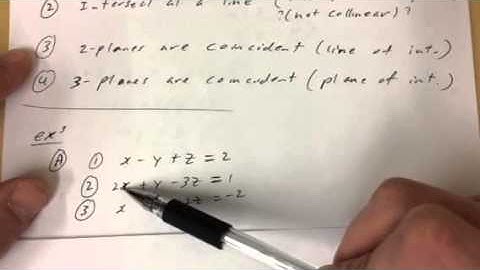 Ch 9 intersection of 3 planes (part a)