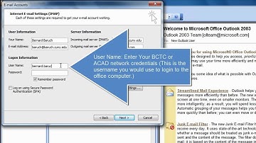 Outlook 2003 IMAP Configuration