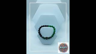 Handmade Black Panther Charm Bracelet: Onyx, Jade & Hematite Gemstone Beads