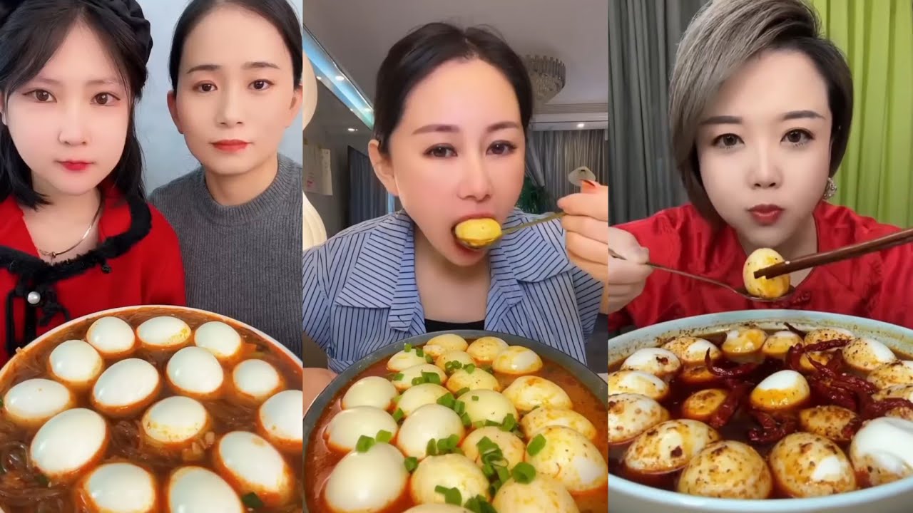 Chinese Mukbang Eating Boiled Eggs Challenge🌶️ Mukbang Haşlanmış Yumurta Yeme Eating Sounds, 먹방 asmr