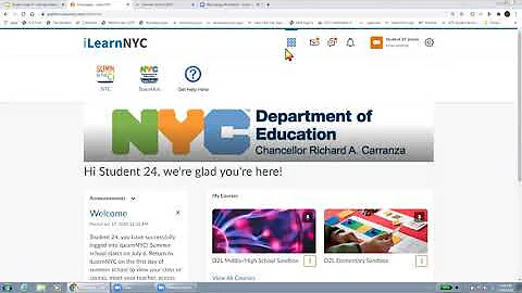 Sum 2020 Student Sign In Process for iLearnNYC LMS / Brightspace