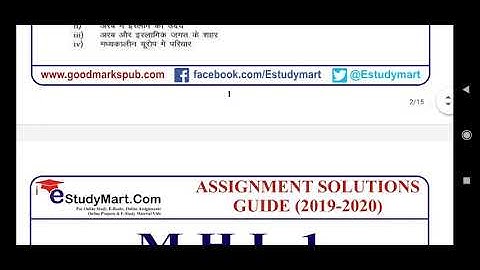 MHI-01 IGNOU ASSIGNMENT