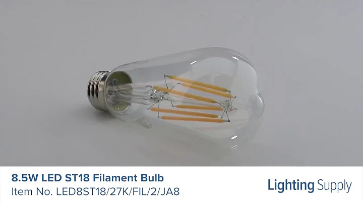 Bulbrite 8.5W LED ST18 Filament Bulb (LED8ST18/27K/FIL/2/JA8)