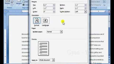 11MS Word 2007 in Hindi   Urdu   Changing Page Margin, Orientation, Page Size   11