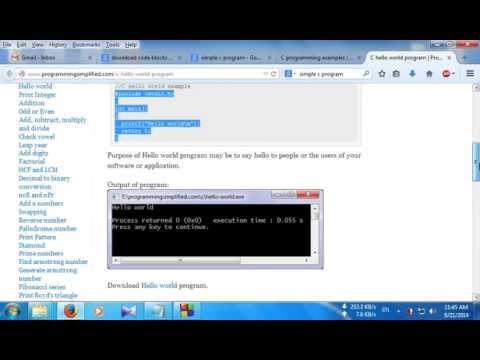 How to install and run a c program in codeblocks - YouTube