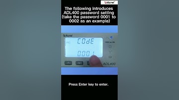 ADL400 meter password setting