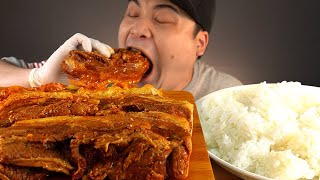 Thánh ăn hàn quốc mukbang ăn thịt ba chỉ béo ngậy